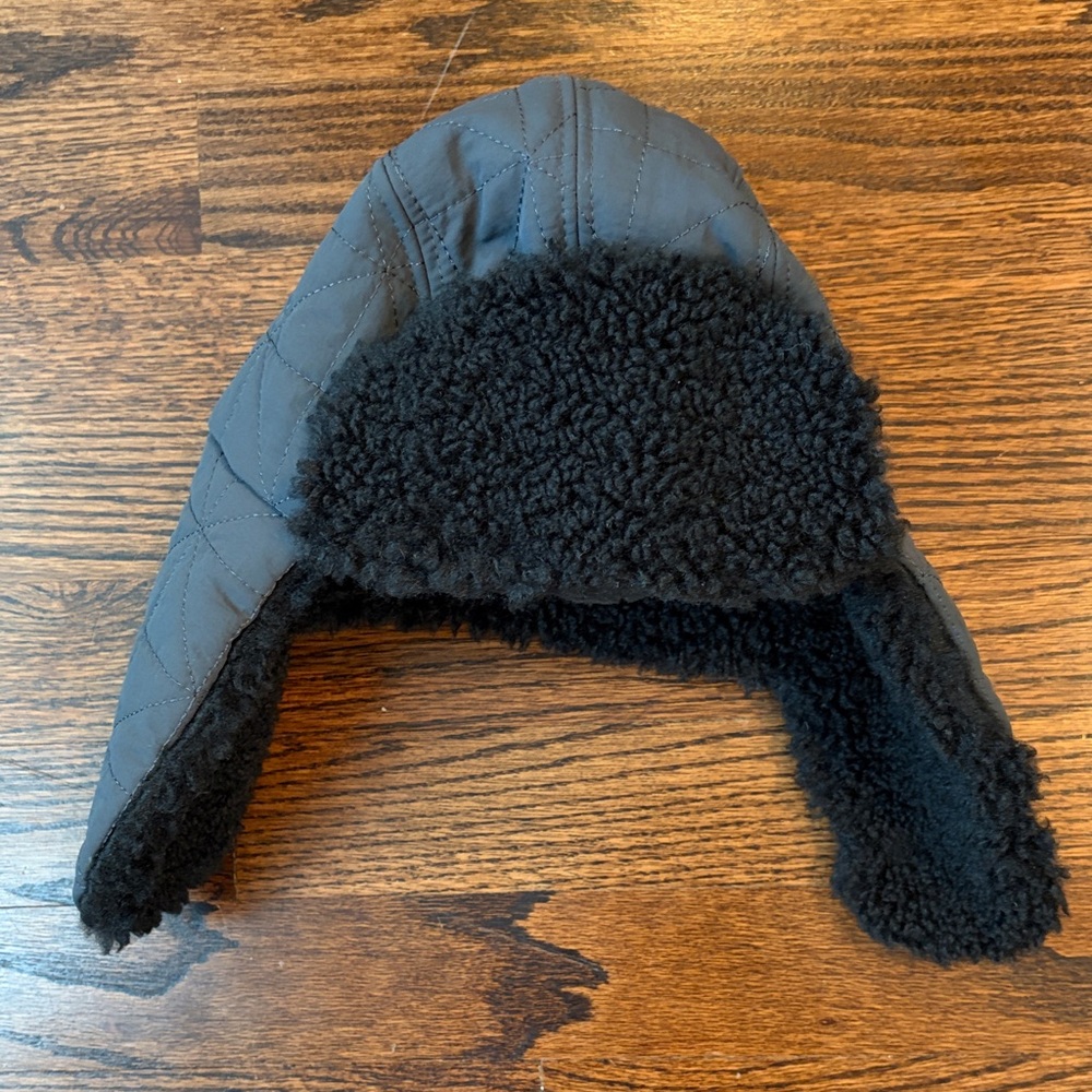 Cat & Jack Black Quilted Kids Hat with Fleece